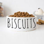 Simple and Funny Biscuits Personalized Dog Bowl<br><div class="desc">Simple and humorous minimalist handwritten typography design personalized with the word "BISCUITS" or any other custom text you desire. Pair it with our "GRAVY" bowl to make a "Biscuits & Gravy" dog bowl set. Click on "Personalize" or "Customize It" to change fonts and colors and add your own text and...</div>