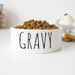Simple And Funny Gravy Personalized Dog Bowl at Zazzle
