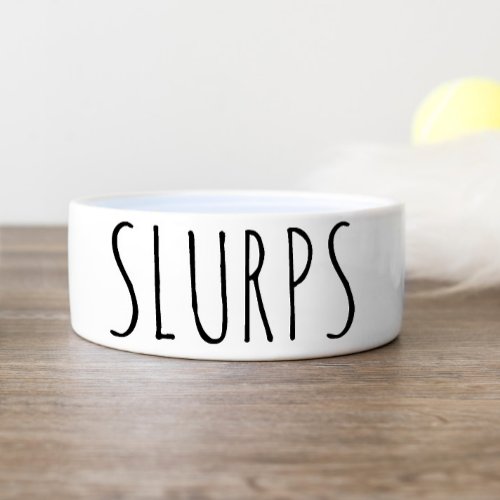 Simple and Funny Slurps Personalized Dog Food Bowl