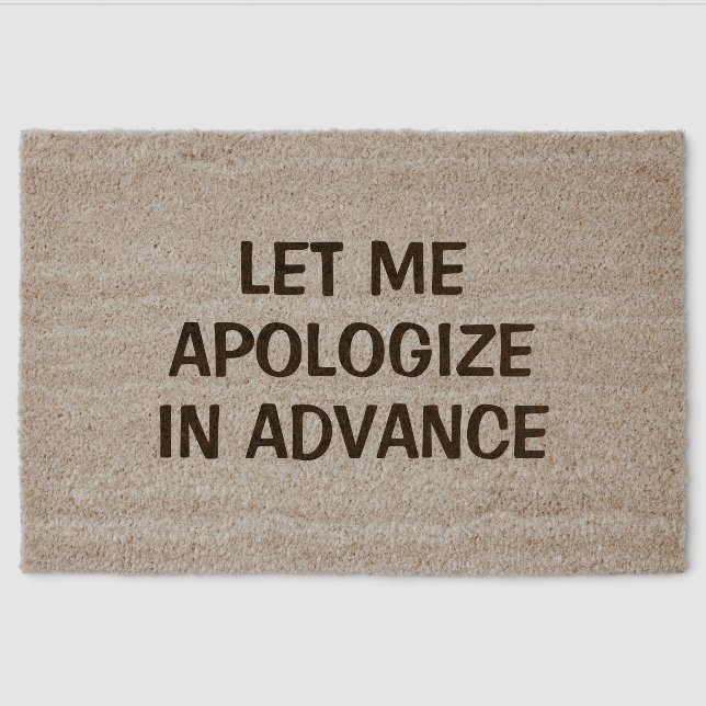 Simple and Hilarious Coir Fiber Doormat (Front)