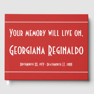Simple and Interesting Funeral/Memorial Guestbook