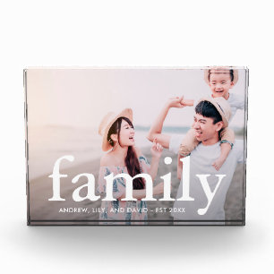 Simple and Minimal Family Photo Acrylic Award
