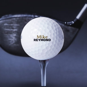 Simple and Minimal Golfers Name Golf Balls