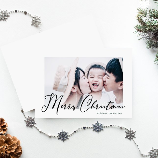 Simple and Minimal Stylish Merry Christmas Photo (Creator Uploaded)