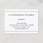 [ Thumbnail: Simple and Minimalist Lawyer Business Card ]