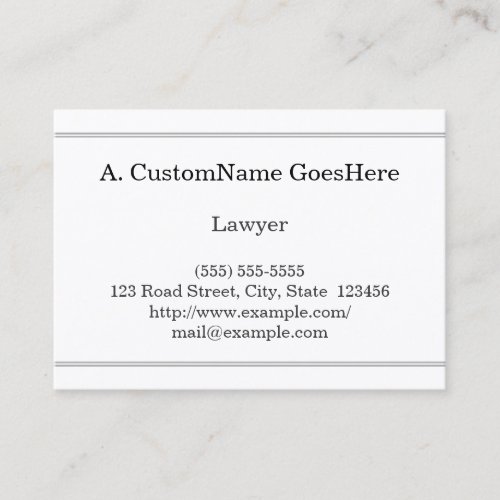 Simple and Minimalist Lawyer Business Card