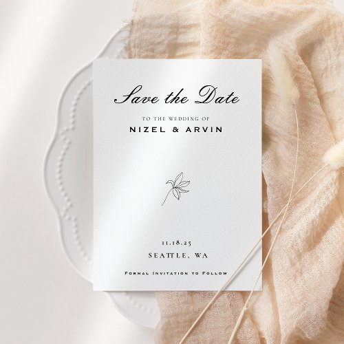 Simple and Minimalist Lettering Clean Elegant Save The Date