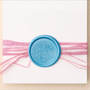 Simple and Minimalist Winter Snowflake Wax Seal Sticker