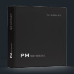 simple and modern black binder with name<br><div class="desc">A black_binder,  for men and for women,  to personalize with name and initials</div>