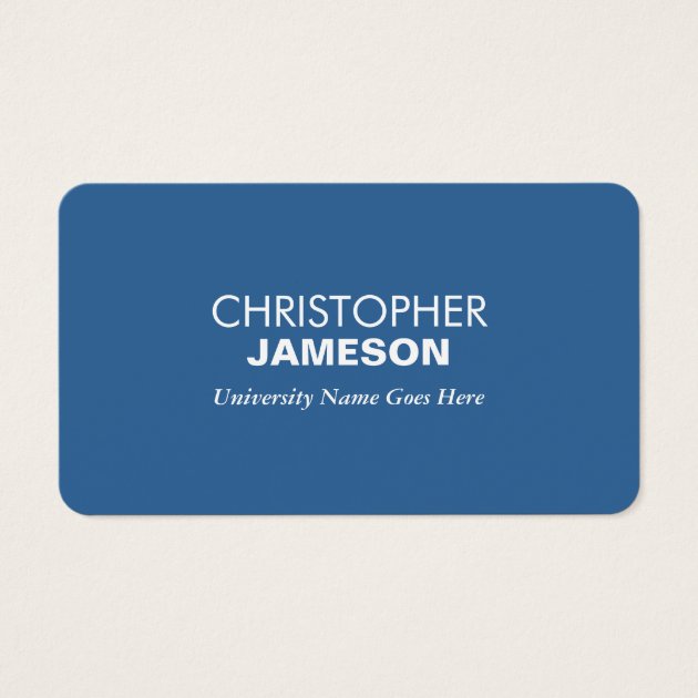 Simple And Modern Blue Graduate Student University Business Card