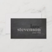 Simple and Modern Bold Typography  Rustic Black Business Card (Front/Back)