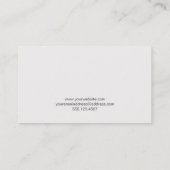 Simple and Modern Bold Typography  Rustic Black Business Card (Back)
