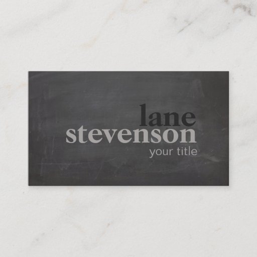 Customizable Simple and Modern Bold Font Weathered Black Business Cards