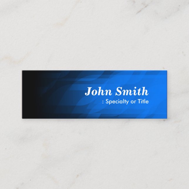 Simple and Modern Dark Blue Mini Business Card (Front)
