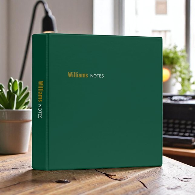 Simple and Modern Dark Green Binder for Notes (Creator Uploaded)