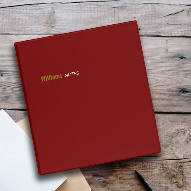 Simple and Modern dark red Binder for Notes (Creator Uploaded)
