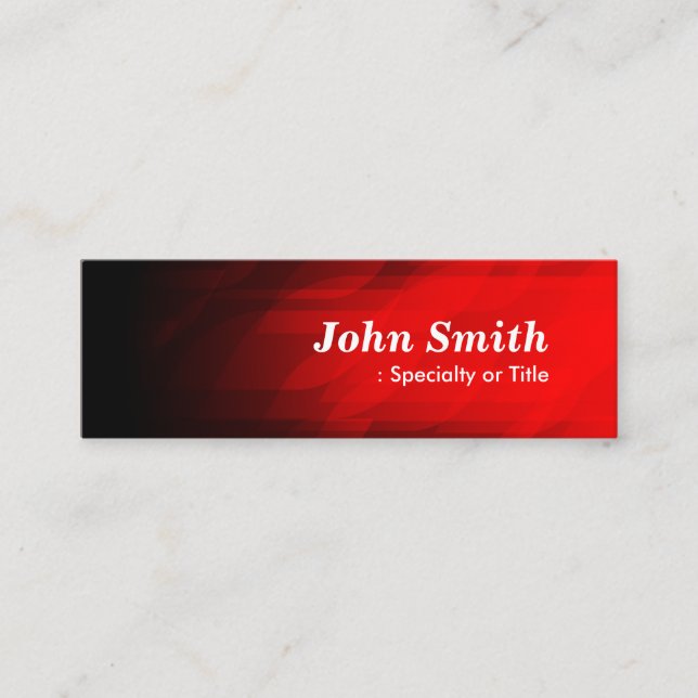 Simple and Modern Dark Red Mini Business Card (Front)