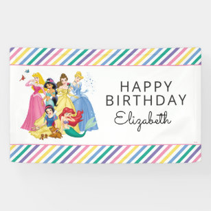 Personalised PRINCESS 1st 2nd 3rd 4th Birthday Party PHOTO Banner N12 ANY AGE 