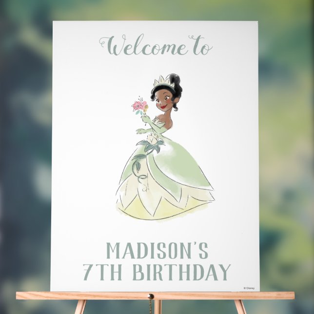 Simple and Modern Disney Princess Birthday Welcome Acrylic Sign (Neutral)