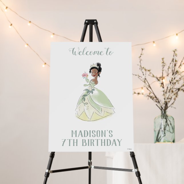 Simple and Modern Disney Princess Birthday Welcome Foam Board (In Situ (Stand))