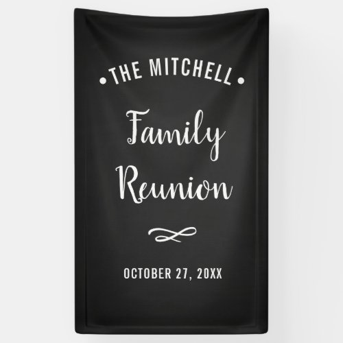 Simple and Modern Family Reunion  Chalkboard Look Banner