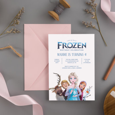 Disney Frozen themed Birthday Party Supplies with Anna & Elsa