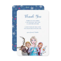 Simple and Modern Frozen Birthday Thank You Invitation