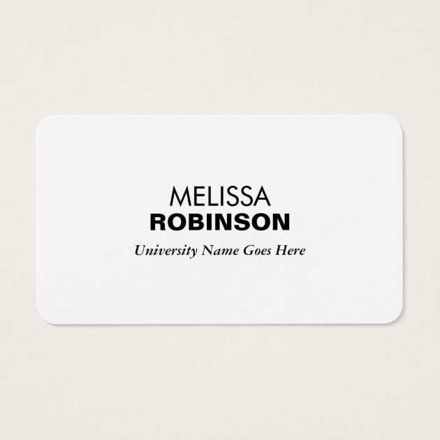 Simple And Modern Graduate Student University Business Card