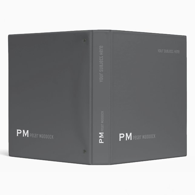Simple and Modern Gray Binder with Name (Background)