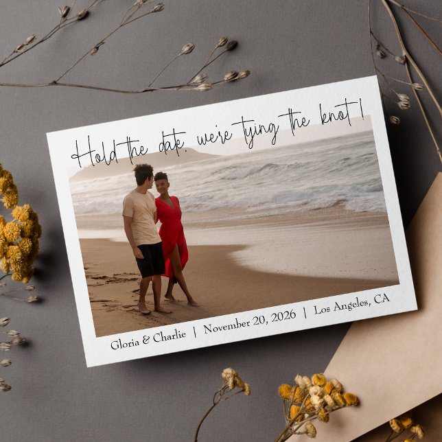 Simple and Modern Hold The Date Photo Save The Date (Creator Uploaded)