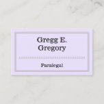 [ Thumbnail: Simple and Modern Paralegal Business Card ]