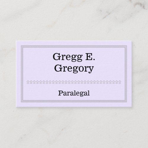 Simple and Modern Paralegal Business Card