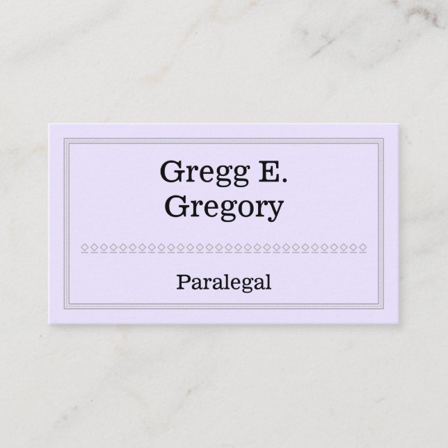 Simple and Modern Paralegal Business Card (Front)