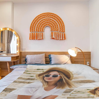 Simple and Modern Photo Collage Fleece Blanket