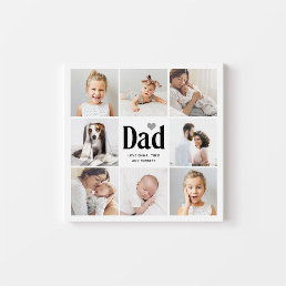 Simple and Modern | Photo Collage for Dad Faux Canvas Print