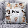 Simple and Modern | Photo Collage for Papa Throw Pillow