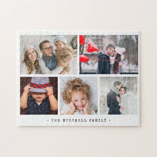 Simple and Modern Photo Collage for the Family Jigsaw Puzzle