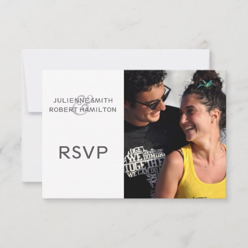 Simple and Modern Photo Wedding RSVP Cards