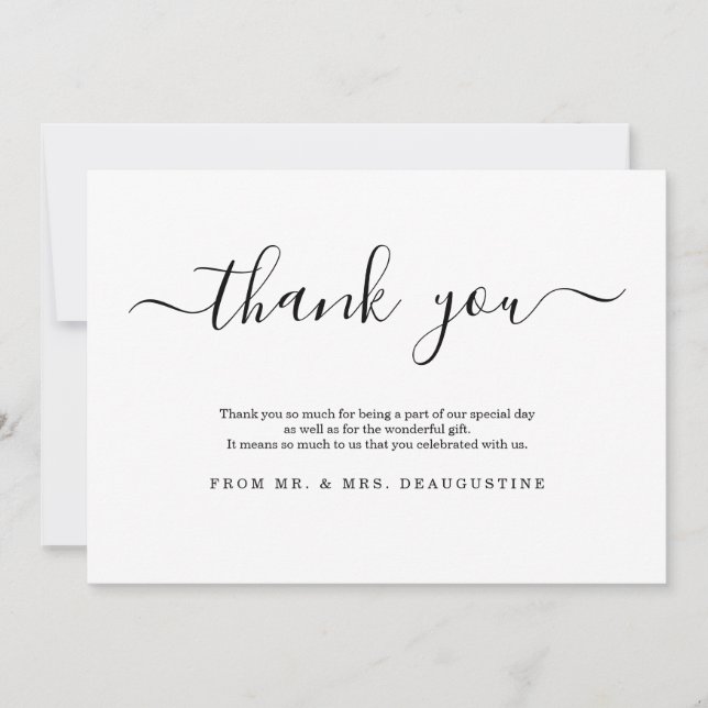 Simple and Modern Thank You Card (Front)