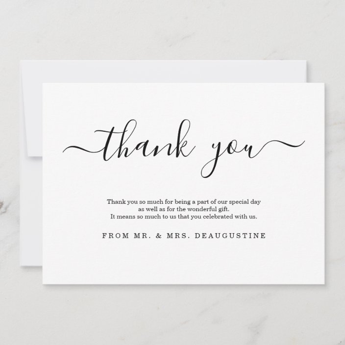 Simple and Modern Thank You Card | Zazzle.com