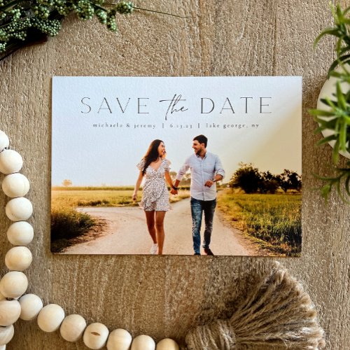 Simple and Modern Wedding Save the Date Magnet