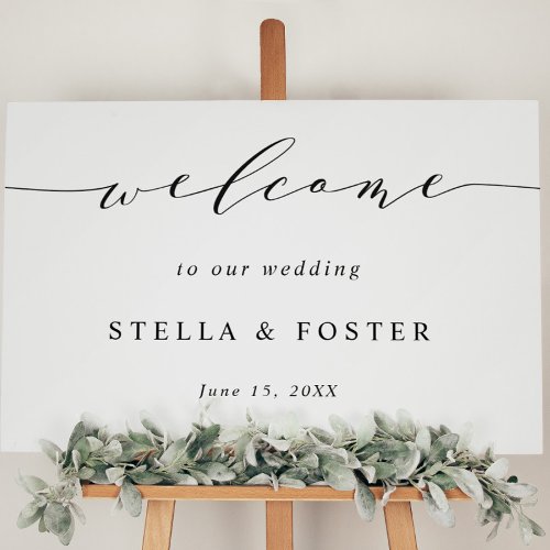 Simple and Modern Wedding Welcome Foam Board