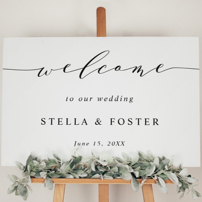 Simple and Modern Wedding Welcome Sign (Creator Uploaded)