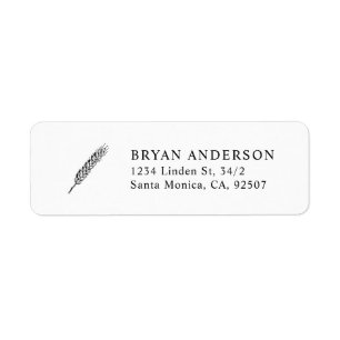 Simple and Modern Wheat Return Address Label