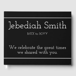 Simple and Mournful Sympathy Guestbook