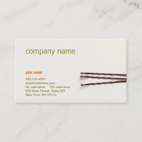 Simple and Natural Hair Stylist Beauty Salon Business Card