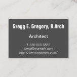 [ Thumbnail: Simple and Plain Architect Business Card ]