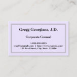 [ Thumbnail: Simple and Plain Corporate Counsel Business Card ]