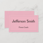 [ Thumbnail: Simple and Plain Fitness Coach Business Card ]