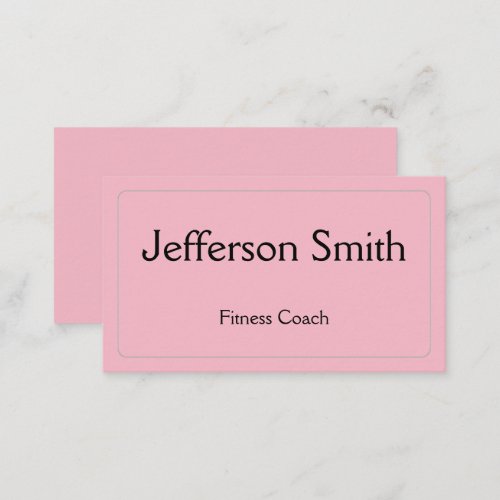 Simple and Plain Fitness Coach Business Card